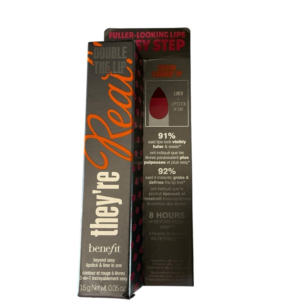 Benefits cosmetics they’re real double the lip Pink thrills 0.05 oz - Picture 3 of 7